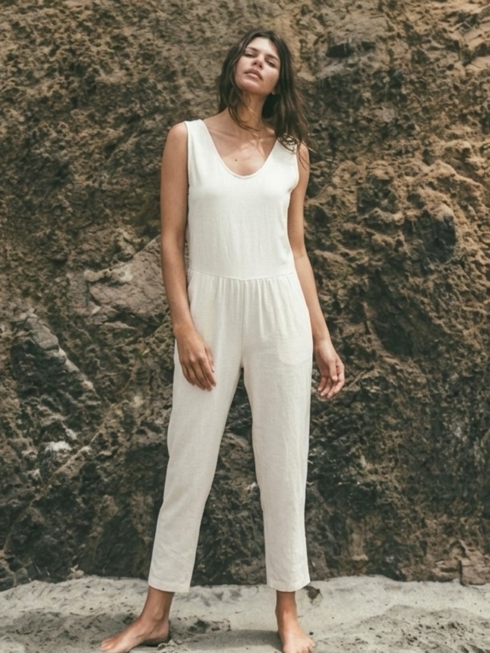 Omza Raw 100% silk minimalist jumpsuit romper size M
